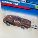 1998 Hot Wheels Ferrari 308 816 marrón metálico 5DOT variante Tarjeta Auto Azul