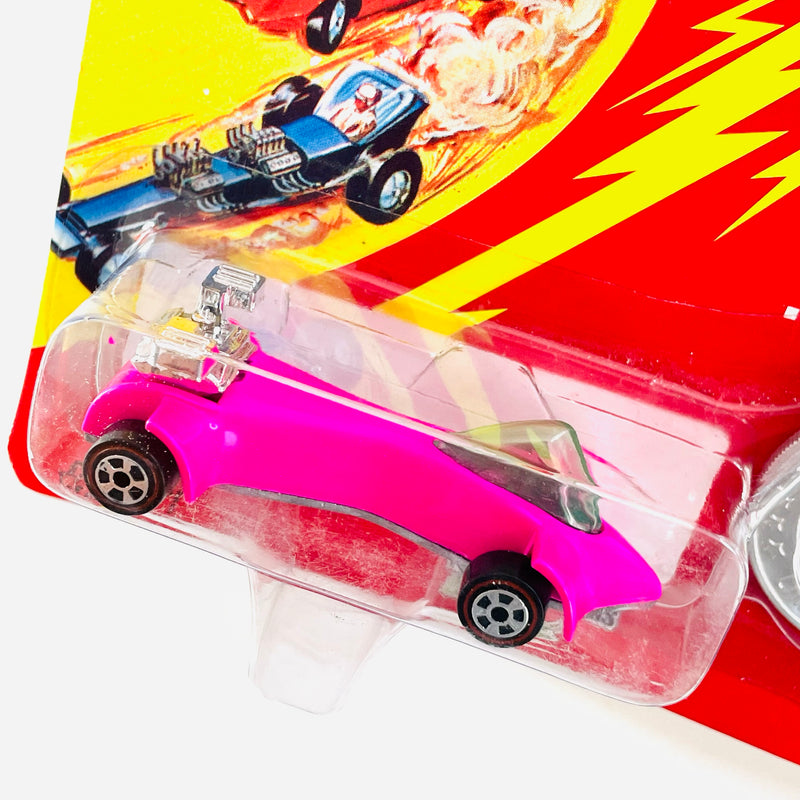 1993 Johnny Lightning The Challengers Commemorative Limited Edition Series D Wasp rosado Redline con Moneda Coleccionista
