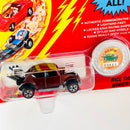 1993 Johnny Lightning The Challengers Commemorative Limited Edition Series D Bug Bomb Volkswagen Beetle granate Redline con Moneda Coleccionista