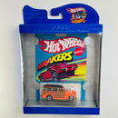 1998 Hot Wheels Conmemorativo 30 Aniversario 1980 HiRakers 40s Woodie Ford naranja BW base ZAMAC