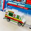 1998 Hot Wheels Tropicool Series Colección Set de 4 - Good Humor Ice Cream Truck, Volkswagen Baja Bug, Classic Caddy, Corvette Convertible
