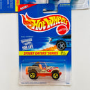 1996 Hot Wheels Street Eaters Series Colección Set de 4 - Speed Machine Mantis, Silhouette II, Propper Chopper, Roll Patrol Jeep CJ-7