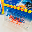 1996 Hot Wheels Street Eaters Series Colección Set de 4 - Speed Machine Mantis, Silhouette II, Propper Chopper, Roll Patrol Jeep CJ-7