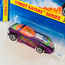 1996 Hot Wheels Street Eaters Series Colección Set de 4 - Speed Machine Mantis, Silhouette II, Propper Chopper, Roll Patrol Jeep CJ-7