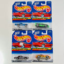 1998 Hot Wheels Tattoo Machines Series Colección Set de 4 - 57 T-Bird Ford, 93 Camaro Chevrolet, Stutz Blackhawk, Corvette Stingray