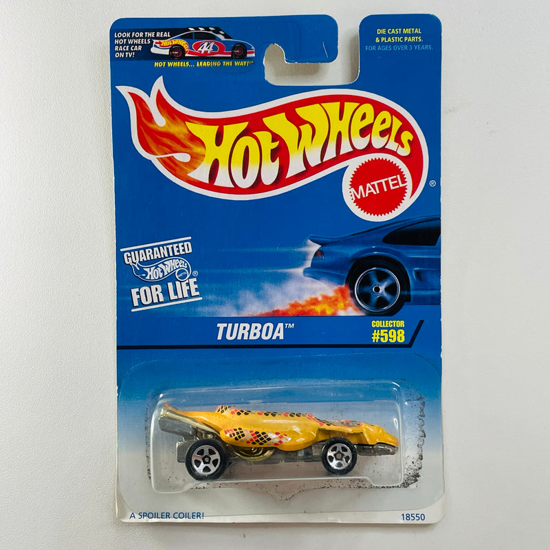 1997 Hot Wheels Turboa 598 amarillo 5SP base ZAMAC