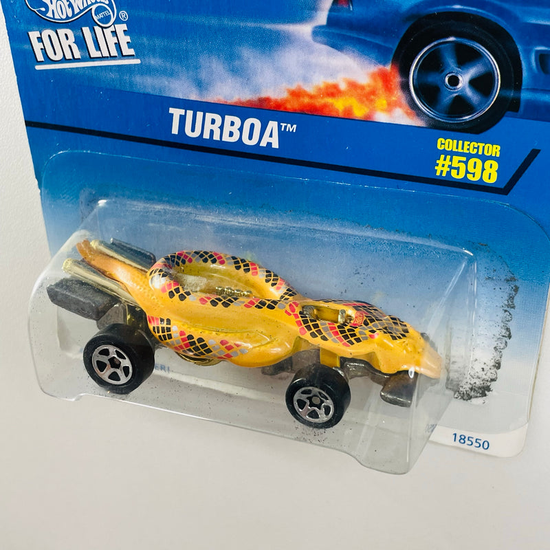 1997 Hot Wheels Turboa 598 amarillo 5SP base ZAMAC
