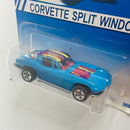 1995 Hot Wheels Corvette Split Window azul 5SP Tarjeta Mexicana