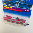 1998 Hot Wheels Caddy 59 rojo LW Tarjeta Mexicana