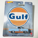 2020 Hot Wheels Pop Culture Vintage Oil Colección Set de 5 con Llantas de Goma RR - Lion Head Haulin Gas, Gulf 83 Chevy Silverado, Shell 78 Dodge Little Red Express, Valvoline 63 Studebaker Champ, Agip 38 Dodge Airflow