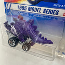 1995 Hot Wheels Model Series Speed-A-Saurus morado 5SP base ZAMAC