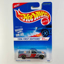 1996 Hot Wheels First Editions Chevy 1500 plata Goodyear 7SP base Plata