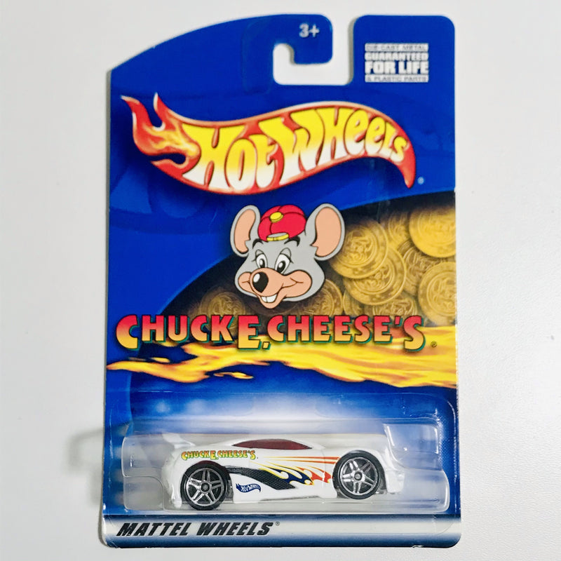 2001 Hot Wheels Special Edition Chuck E. Cheese Exclusive Seared Tuner Sho-Stopper blanco PR5