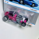 2013 Hot Wheels Cool Classics Series 1 T-Bucket rosado spectrafrost Retro Slots RSW base ZAMAC