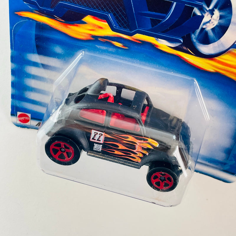 2002 Hot Wheels Volkswagen Baja Bug 207 negro 5SP base ZAMAC