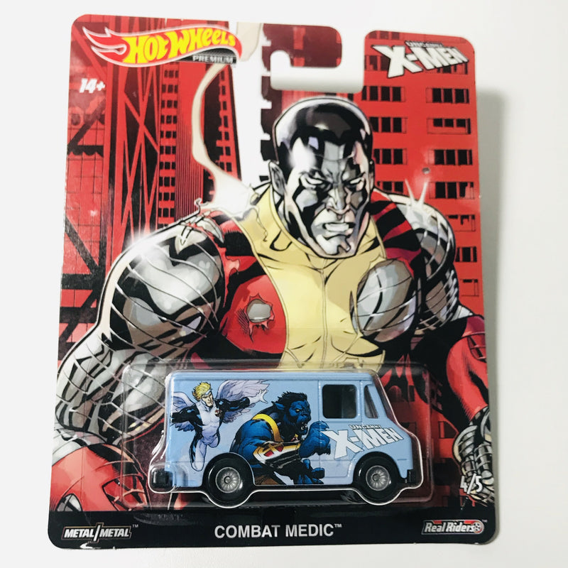 2019 Hot Wheels Pop Culture X-Men Combat Medic celeste Llantas de Goma RR