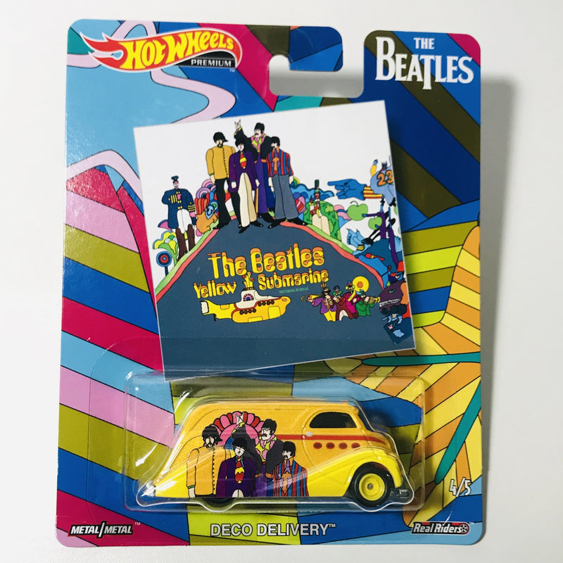 2019 Hot Wheels Pop Culture The Beatles Deco Delivery amarillo Llantas de Goma RR