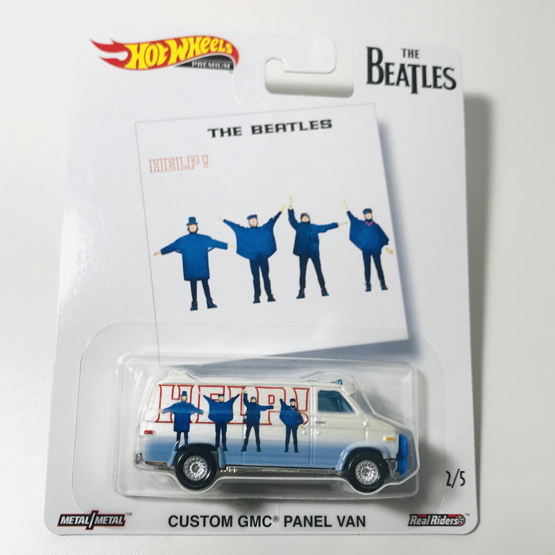 2019 Hot Wheels Pop Culture The Beatles Custom GMC Panel Van blanco Llantas de Goma RR