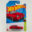 2022 Hot Wheels HW Hatchbacks Toyota AE86 Sprinter Trueno rojo 5SP