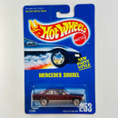 1994 Hot Wheels Mercedes 380 SEL 253 rojo metálico UH base ZAMAC