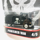 2018 Hot Wheels Entertainment Marvel Punisher Van negro Llantas de Goma RR
