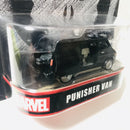 2018 Hot Wheels Entertainment Marvel Punisher Van negro Llantas de Goma RR
