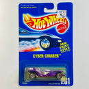 1995 Hot Wheels Cyber Cruiser 261 morado metálico UH base ZAMAC