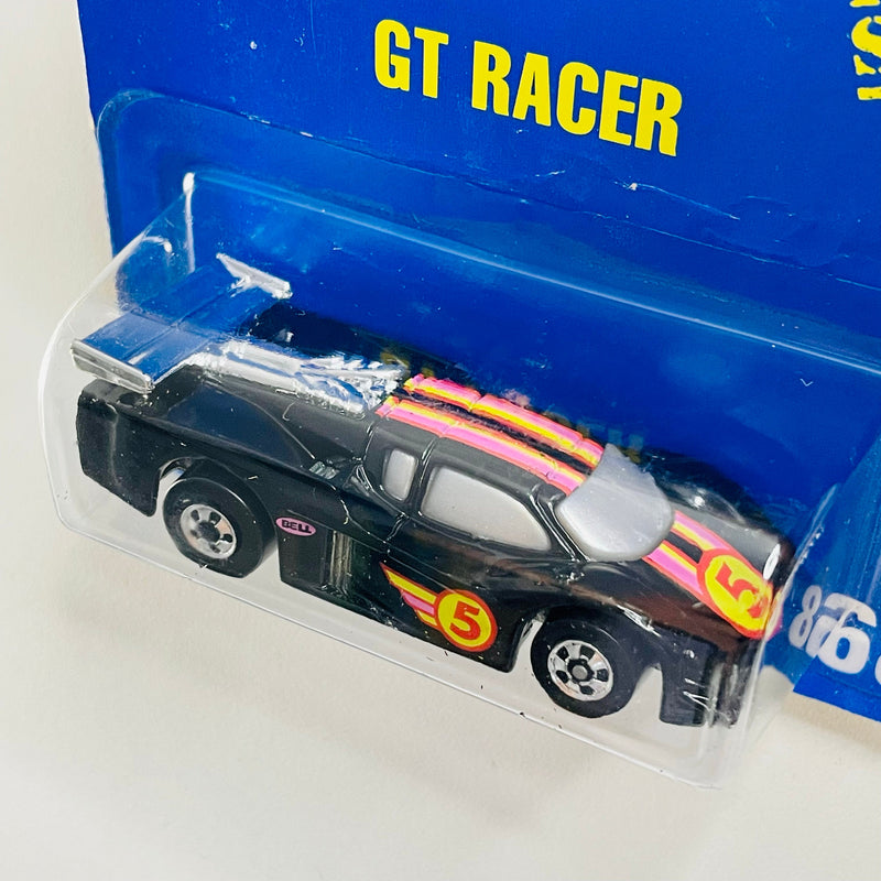 1993 Hot Wheels New Paint Style GT Racer 168 negro BW base ZAMAC