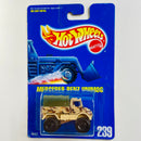 1993 Hot Wheels Mercedes Benz Unimog 239 beige CT base ZAMAC