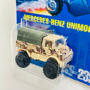 1993 Hot Wheels Mercedes Benz Unimog 239 beige CT base ZAMAC