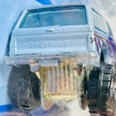 1995 Hot Wheels Chevrolet Blazer 4x4 celeste metálico CT base ZAMAC