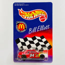 1996 Hot Wheels Kelloggs Cereal Promo McDonalds Racing Team Bill Elliott Ford T-Bird Stocker rojo Goodyear 7SP base ZAMAC