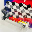 1996 Hot Wheels Kelloggs Cereal Promo McDonalds Racing Team Cory Mac McClenathan Dragster Driven to the Max rojo 5SP base ZAMAC