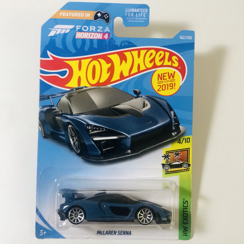 2019 Hot Wheels HW Exotics Forza Horizon 4 McLaren Senna azul 10SP