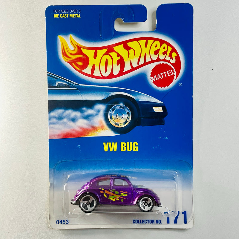 1997 Hot Wheels Volkswagen VW Bug 171 morado metálico 3SP base ZAMAC