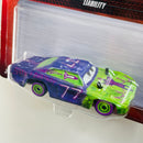 2021 Disney Pixar Cars 1:55 Metal Series Liability verde con morado