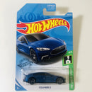 2019 Hot Wheels HW Green Speed Tesla Model S azul PR5