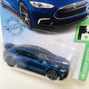 2019 Hot Wheels HW Green Speed Tesla Model S azul PR5