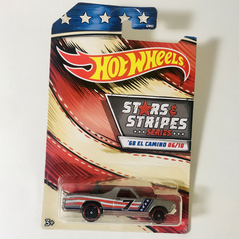 2020 Hot Wheels Stars & Stripes 68 El Camino Chevrolet plata ST8