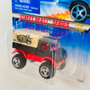 1997 Hot Wheels Street Beast Series Mercedes Benz Unimog negro SB base ZAMAC