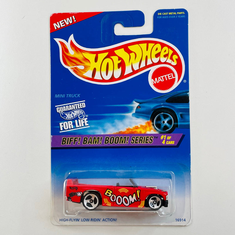 1997 Hot Wheels Biff! Bam! Boom! Series Mini Truck rojo 3SP