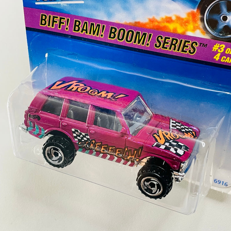 1997 Hot Wheels Biff! Bam! Boom! Series Range Rover morado SB