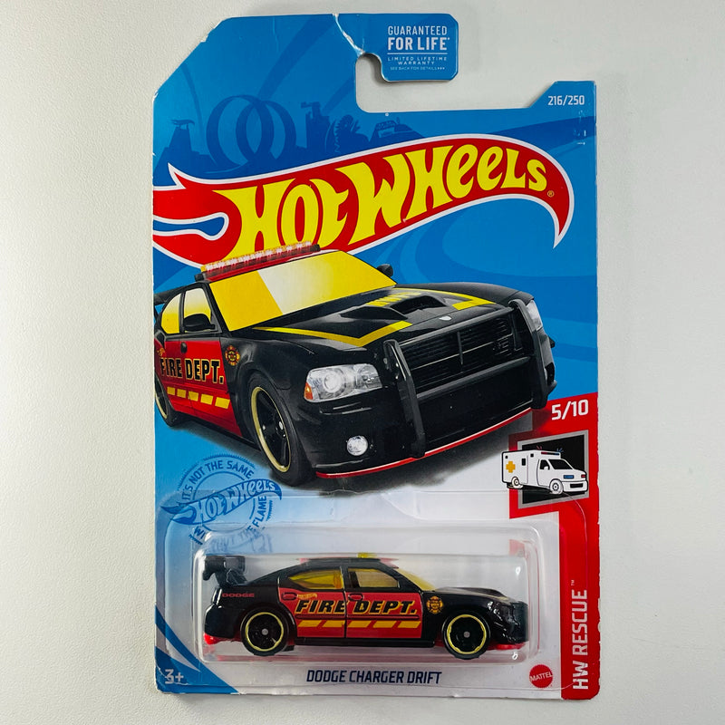 2021 Hot Wheels HW Rescue Dodge Charger Drift negro MC5