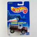 1997 Hot Wheels Oshkosh Snowplow 201 gris con rojo metálico SB base ZAMAC