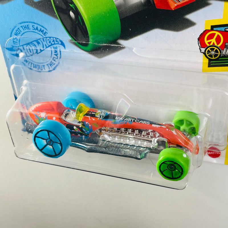 2021 Hot Wheels HW Art Cars Rocket Oil Special naranja OH5 base ZAMAC