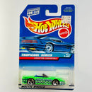 1998 Hot Wheels Tropicool Series Corvette Convertible verde 3SP Tarjeta Auto Azul