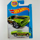 2014 Hot Wheels HW City 71 Ford Mustang Funny Car verde 5SP base ZAMAC