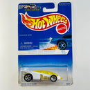 1997 Hot Wheels White Ice Series Shadow Jet blanco 5SP base ZAMAC