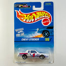 1997 Hot Wheels Chevy Stocker 618 blanco 5SP base ZAMAC