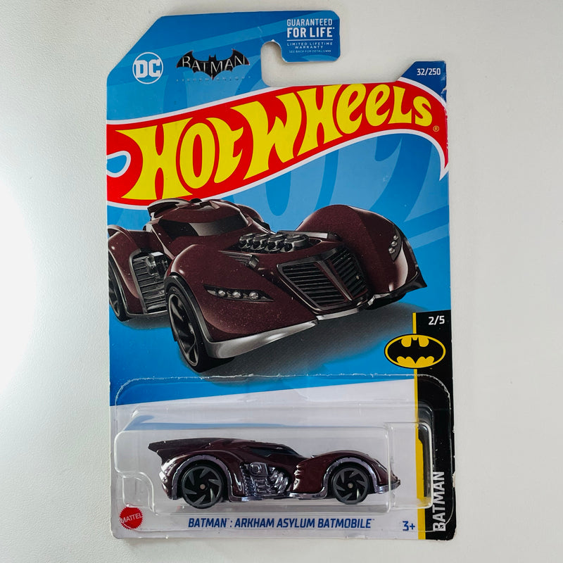 2022 Hot Wheels Batman Arkham Asylum Batmobile rojo metálico RA6